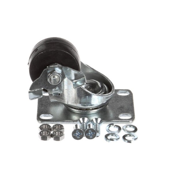 Casters With Brake Kit, 2 Dia.
